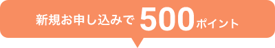 新規お申し込みで500ポイント