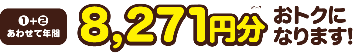 年間8,271円分おトクになります