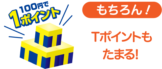 もちろん!Tポイントのポイントもドンドンたまる!