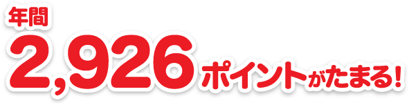 年間2,926ポイントがたまる!