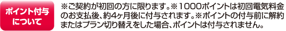 ポイント付与について