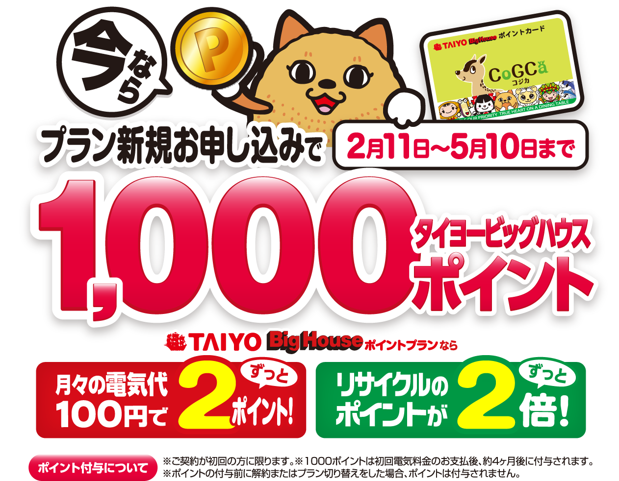 100円で2ポイントたまる!