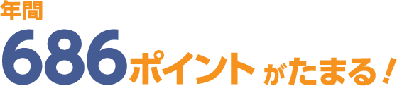 年間2,926ポイントがたまる!