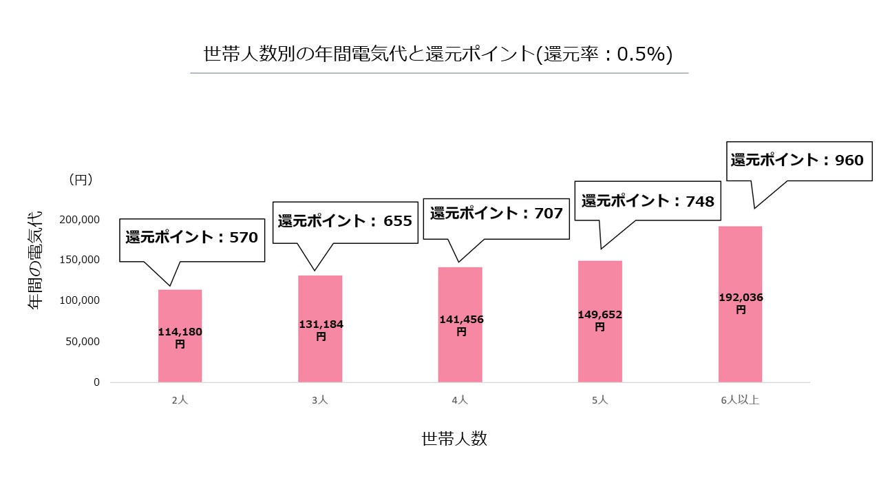 年間電気代と還元ポイント