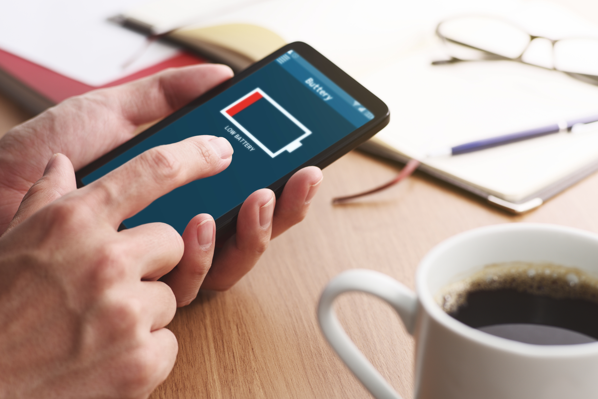 スマホのバッテリーが少ないとき